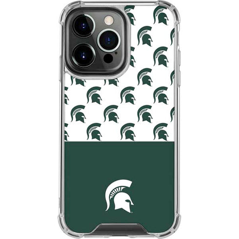 Michigan State University Spartans MSU Split iPhone 15 Pro Clear Case
